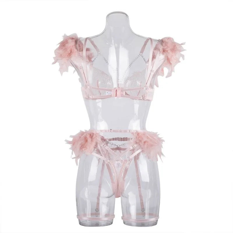 Langerie Bilizna Sexy Lingerie Outfit Vulgar Female Underwear Set for Women Clothes Sex Bіdzna Z Video Access Women's Langgery