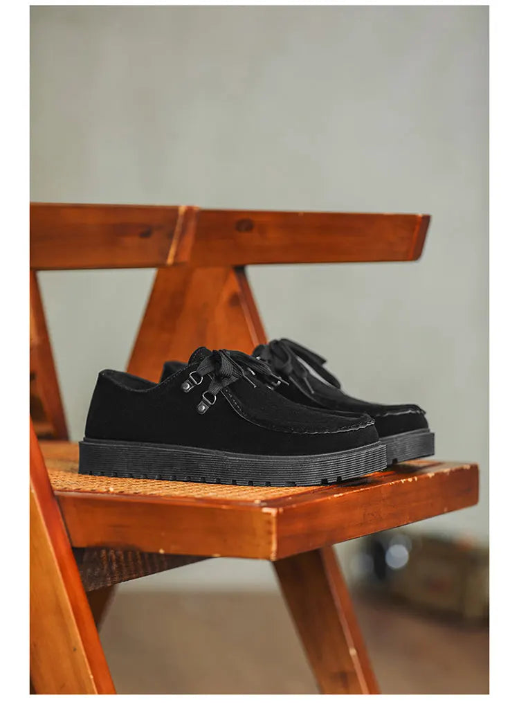 Men's wide toe barefoot shoes classic retro casual shoes lightweight outdoor sports walking shoes khaki thick soled work shoes
