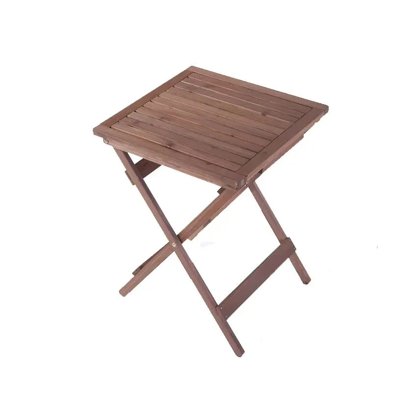 Solid Wood Folding Tea Table Minimalist Design for Home Or Outdoor Use with Smooth Rounded Corners And Premium Hardware