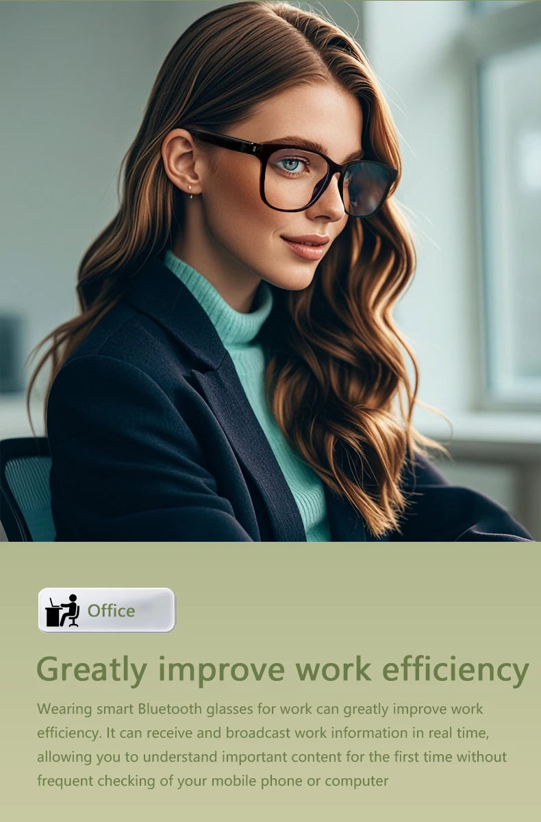 LIGE Bluetooth Inteligente Glasses Life Waterproof Smart Glasses Anti-blue Glasses Anti-ultraviolet Sunglasses for Android iOS