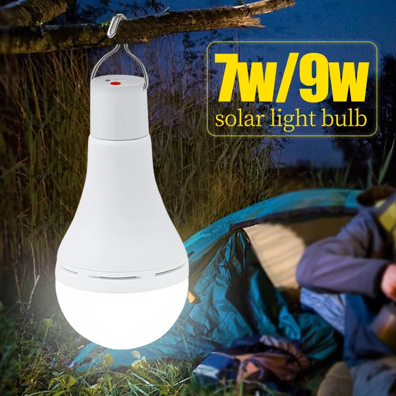 Solar Bulbs Lights Indoor Outdoor Energy Saving Bulb for Garden Yard Pathway Garage Solar Lamp LED Tent Lights Emergency Light