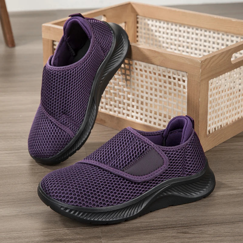Wide Toe Box Walking Shoes Elderly Men Women Comfort Diabetic Shoes Swollen Foot Orthopedic Sneakers Thumb Eversion Pain Relif