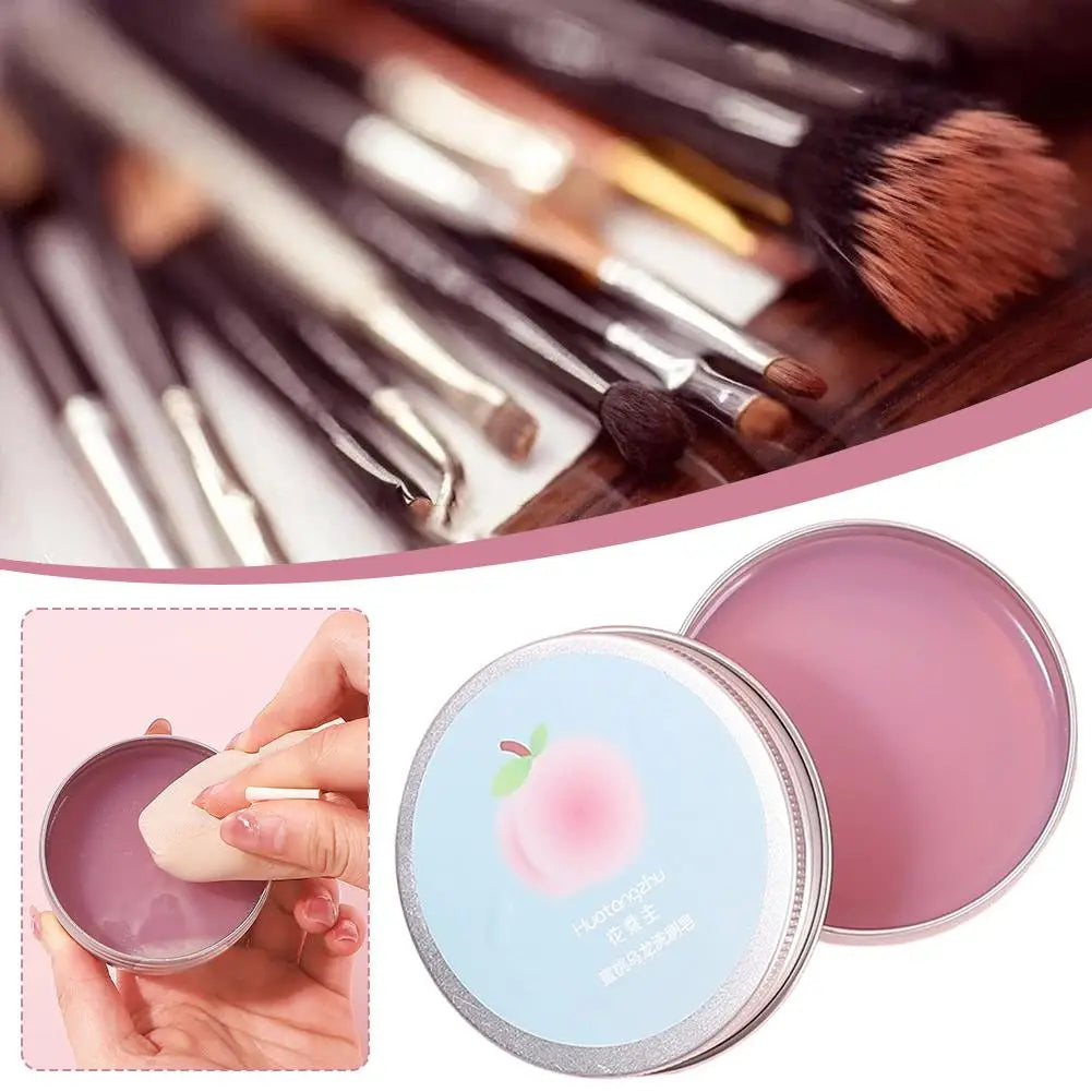 Makeup Brush Cleaner Soap /Silicone Mat, Deeply Cleans Cosmetic Color Removal for Synthetic & Natural Makeup Brushes & Sponges