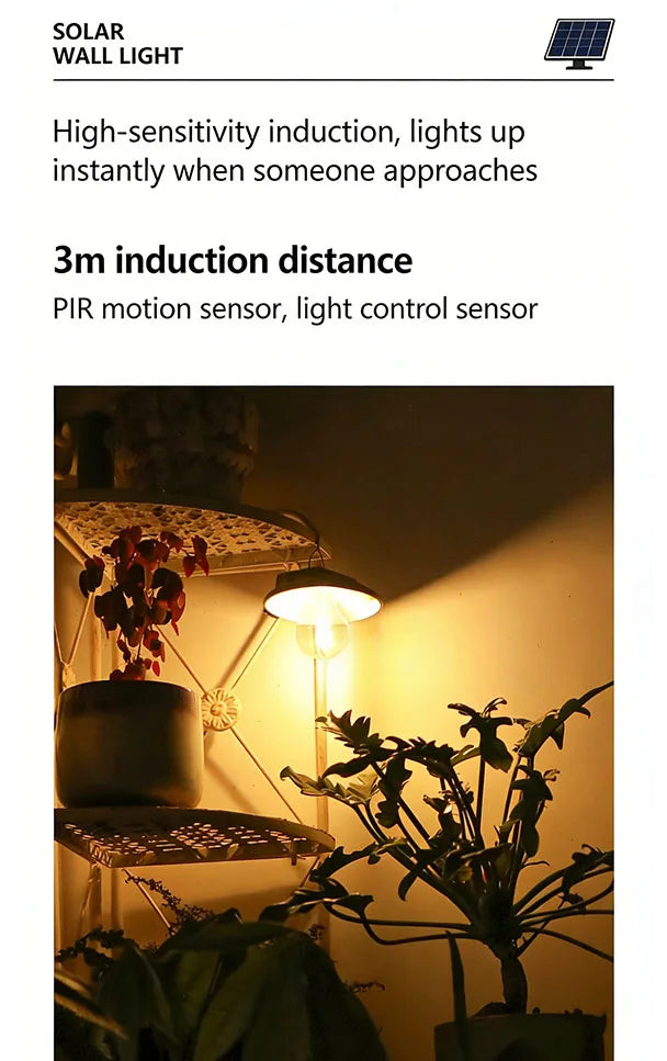 Solar Lantern Lights Outdoor Retro Solar Light with 4 Lighting Modes & Motion Sensor Waterproof Outside for Farmhouse Garden