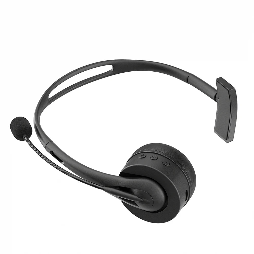 Bluetooth 5.3 Headphone With Mic Noise Reduction Hands-Free Call HiFi Lossless Wireless Headset For Call Center Office PC Laptop