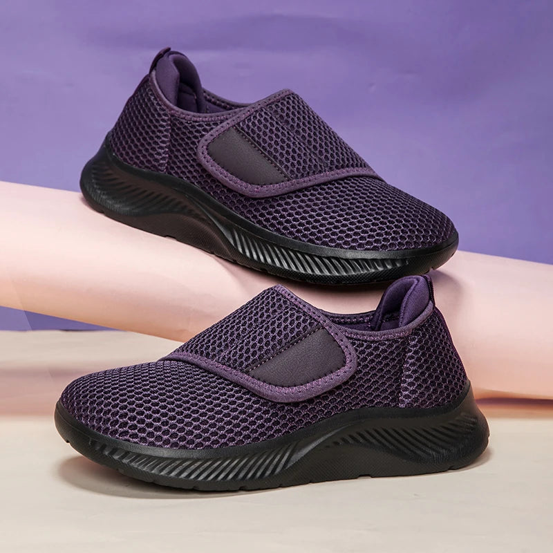 Wide Toe Box Walking Shoes Elderly Men Women Comfort Diabetic Shoes Swollen Foot Orthopedic Sneakers Thumb Eversion Pain Relif