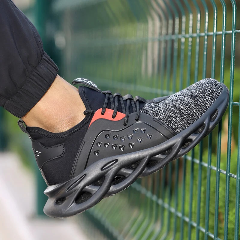Work Safety Shoes Men Lightweight Indestructible Work Sneakers Security Steel Toe Shoes Safety Protective Boots Roofing Shoes