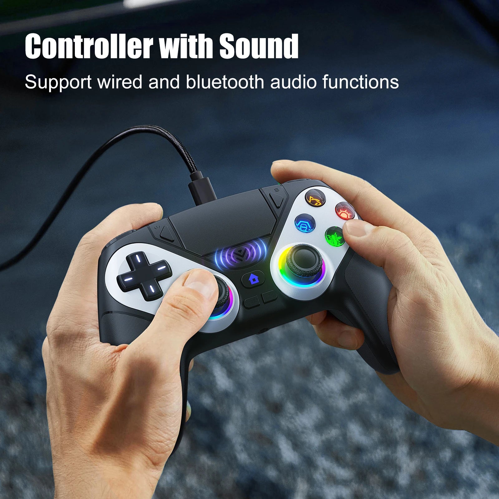 Bluetooth Gamepad For Playstation 5/Ps5 Wireless Controller Pc Console Controller With Turbo Dual Sense Vibrate Programming