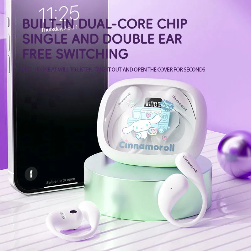 Bluetooth 5.3 Wireless Earbuds with Earhooks,Sport Headphones,ENC Mic,Type-C Fast Charging,Perfect for Workout and Daily Use