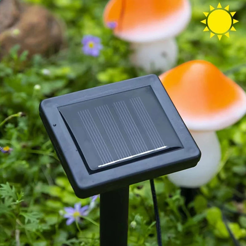 Solar Lights String Mushroom Lawn Fairy Lights LED Solar Lamps Outdoor For Garden Patio Terrace Path Landscape Decoration Lamps