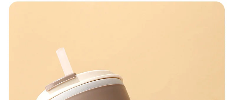 500ml Double Wall Stainless Steel Thermos Cups with Straw Insulated Thermal Mug Vacuum Flasks Coffee Travel Drinks Water Bottle