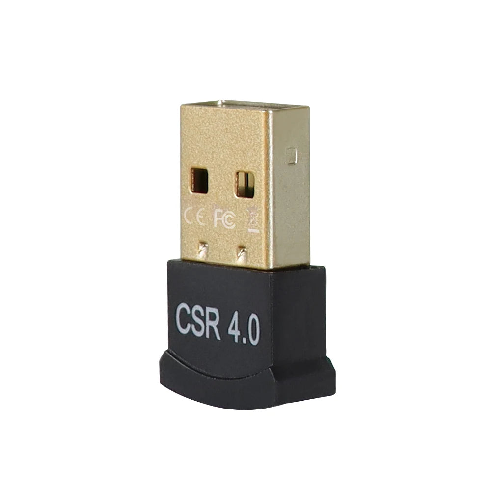 Bluetooth-compat 4.0 USB Black Mini Adapter Dongle Wireless Transmitter and Receiver for Laptop PC Computer Windows 10 8 7 Vista