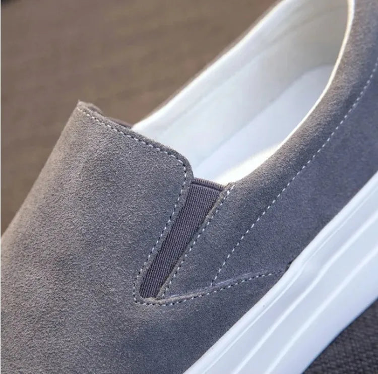 Shoes for Women Spring Leisure Sneakers New Womens Lazy Footwear Lightweight Thick Sole Genuine Leather Board Shoes Platform