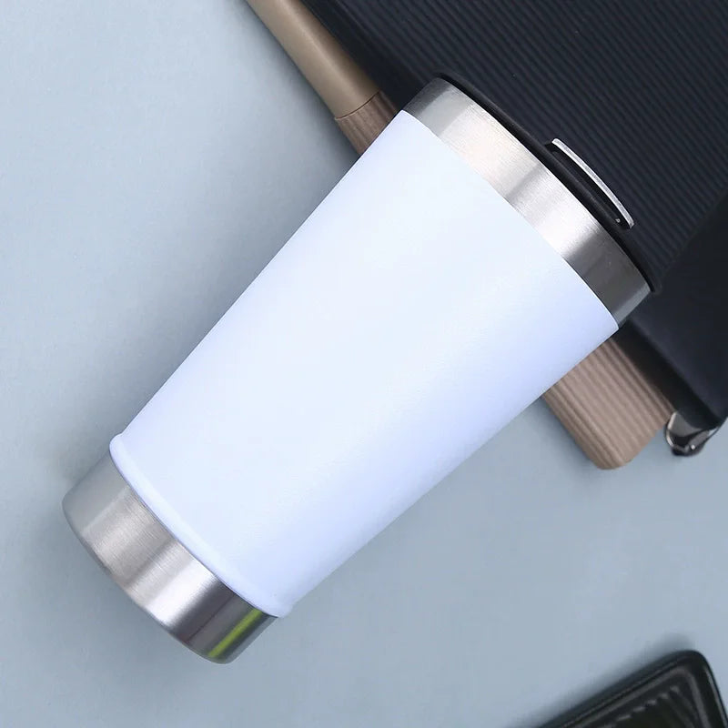20Pcs/Lot 20OZ Thermal Cup Cold Beer Cups With Opener Lid Stainless Steel Thermos Coffee Mugs For Tea Thermal Tumblers Drinkware