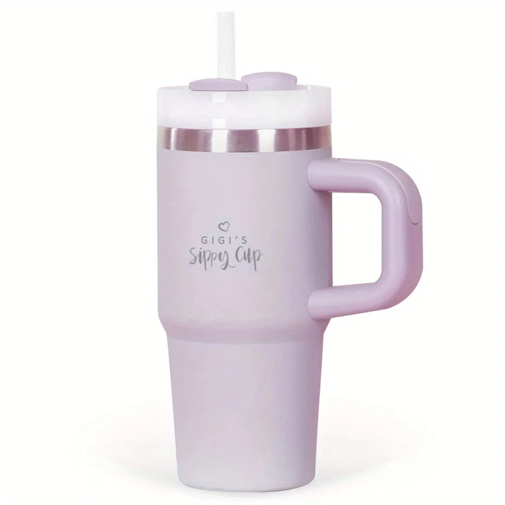 14oz Thermal Mug with Handle, 304 Stainless Steel Insulated Tumbler Vacuum Coffee Cup, Portable Water Cup Travel Thermal Cup