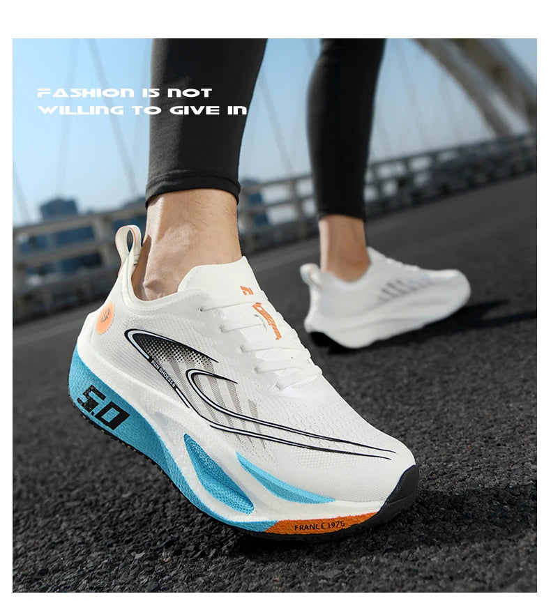 Casual Sports Shoes for Men&Women,Sneakers Platform Running Carbon Plate,Marathon Racing,Shock-absorbing,Athletics Training Shoe