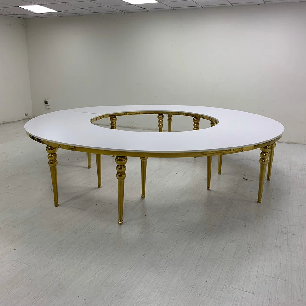 Folding Plastic Round Tables for Events Party Portable Blow Molding Circle Wedding Banquet White 5ft 10Pcs