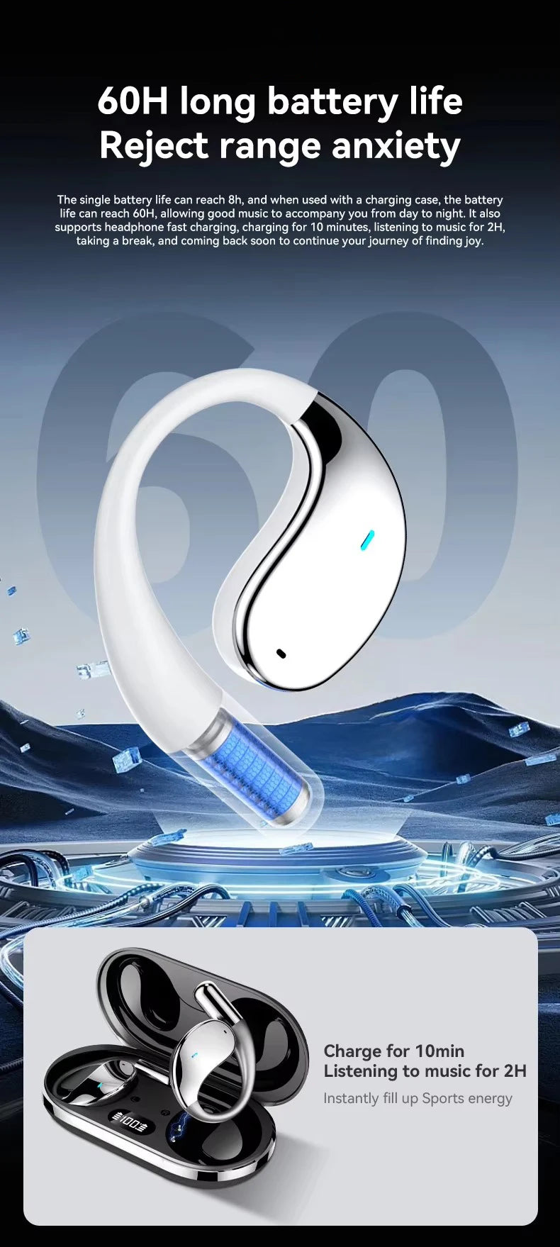 Bluetooth Headphones Wireless Earphones Bass Stereo Sport Headphone Headset with Mic Audifonos  Fit iOS Android Ideal