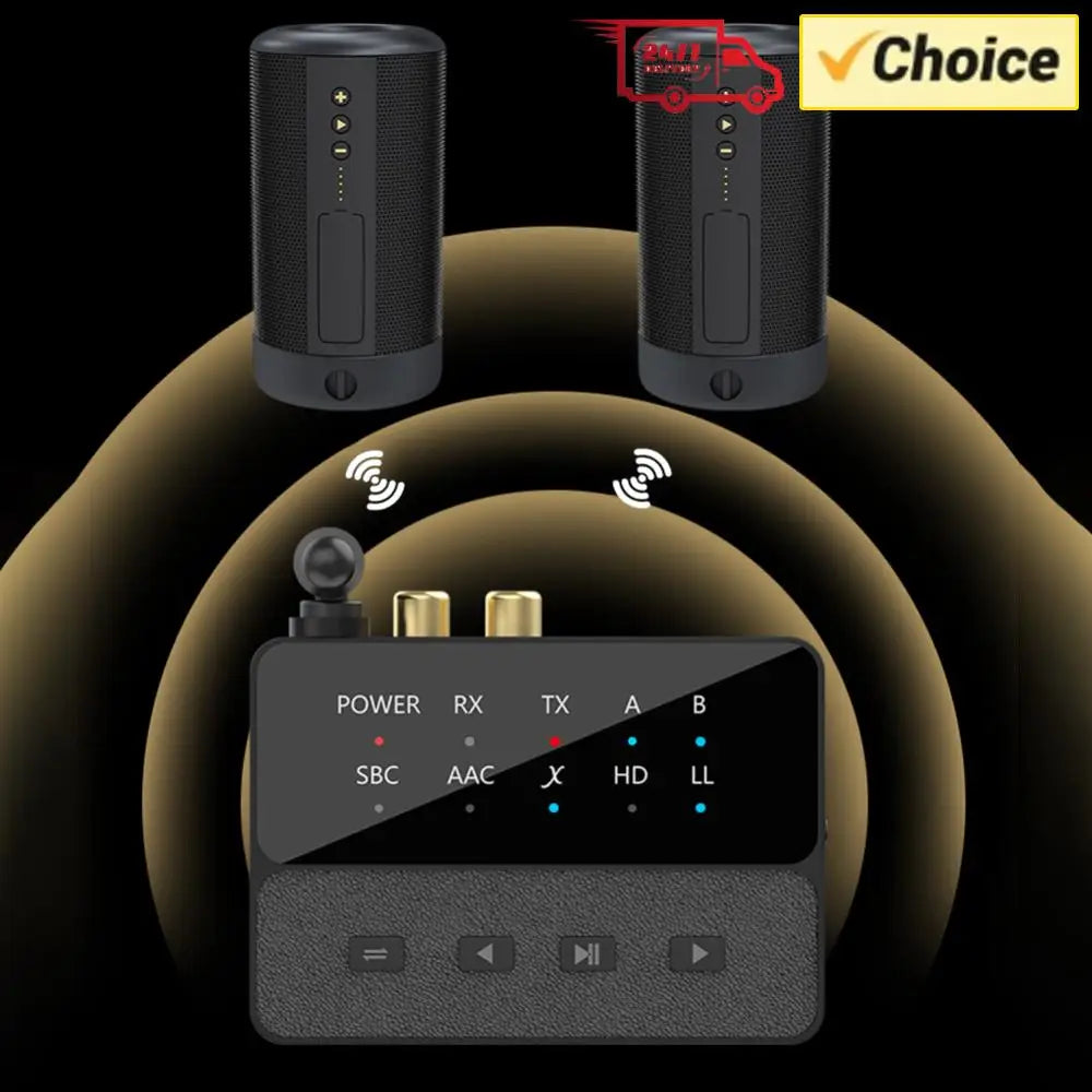 Bluetooth-Compatible 5.3 Wireless Stereo Receiver Transmitter 2 In 1 HIFI Stereo Adapter Wireless Audio Dongle for Speaker TV PC