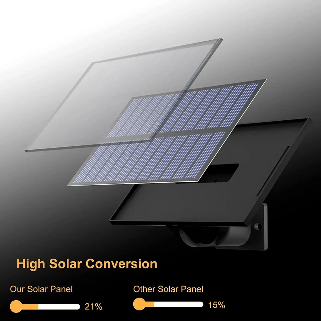 Solar Outdoor Lights 2500LM 118LED Security Lamps with Remote Control for Garden 3 Heads Motion Sensor Light IP65 Waterproof