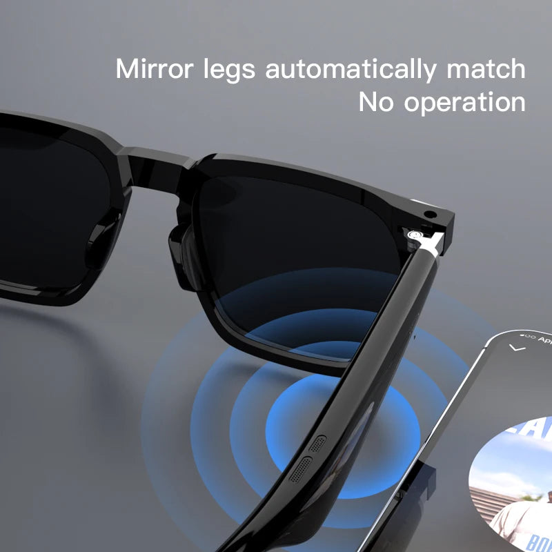 Wireless Bluetooth Headphones  Bluetooth Calling Smart Glasses Music Playback Anti-blue light glasse Waterproof Business glasses