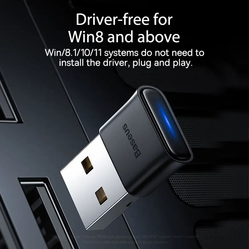 Baseus USB Bluetooth Adapter Bluetooth 5.1 Music Audio Receiver Transmitter For PC Speaker Laptop Wireless Mouse USB Transmitter