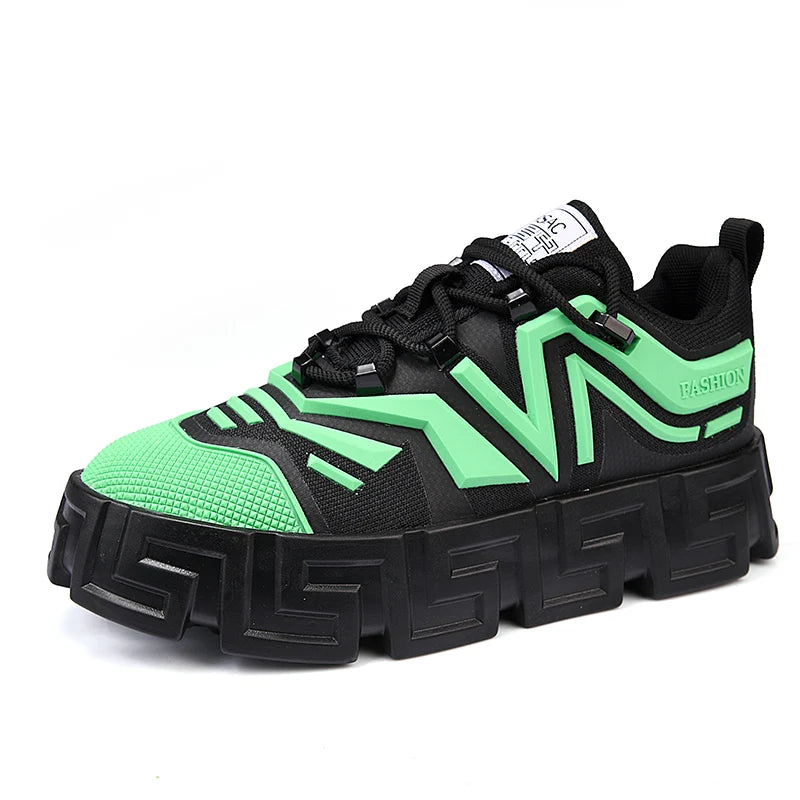 Men's Casual Sports Shoes, Fashionable Thick Soled Skateboarding Shoes, Trendy and Comfortable Men's Shoes Suitable for Outdoor