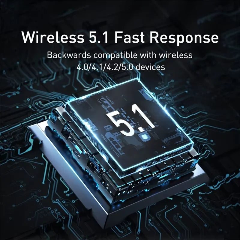 Baseus USB Bluetooth Adapter Dongle Adaptador Bluetooth 5.1 for PC Laptop Wireless Speaker Audio Receiver USB Transmitter
