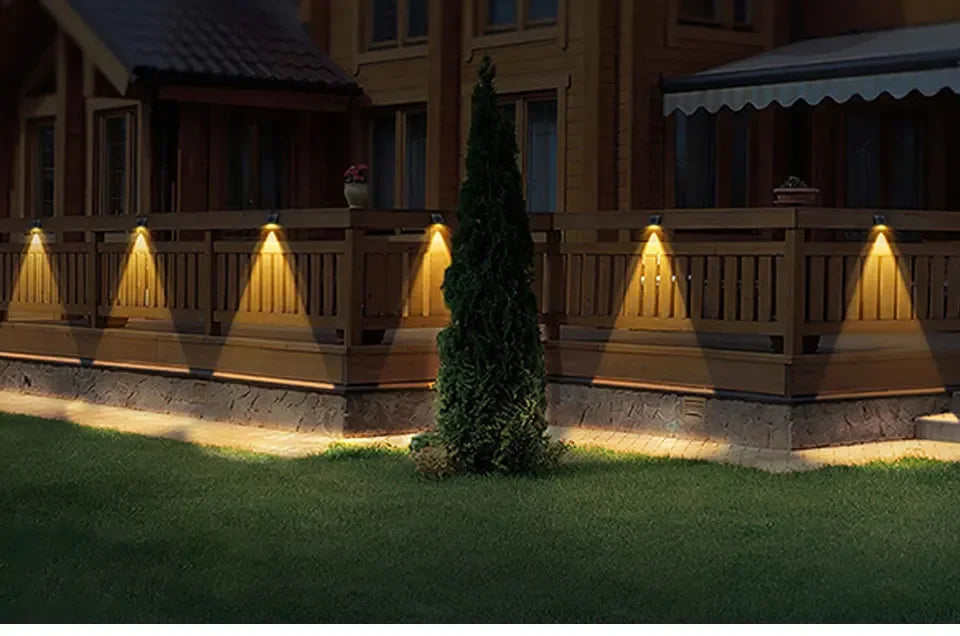 Solar Wall Light Outdoor Garden Lights Solar Powered Waterproof Solar Porch Lights Wireless Wall Mount Lights for Yard Balcony