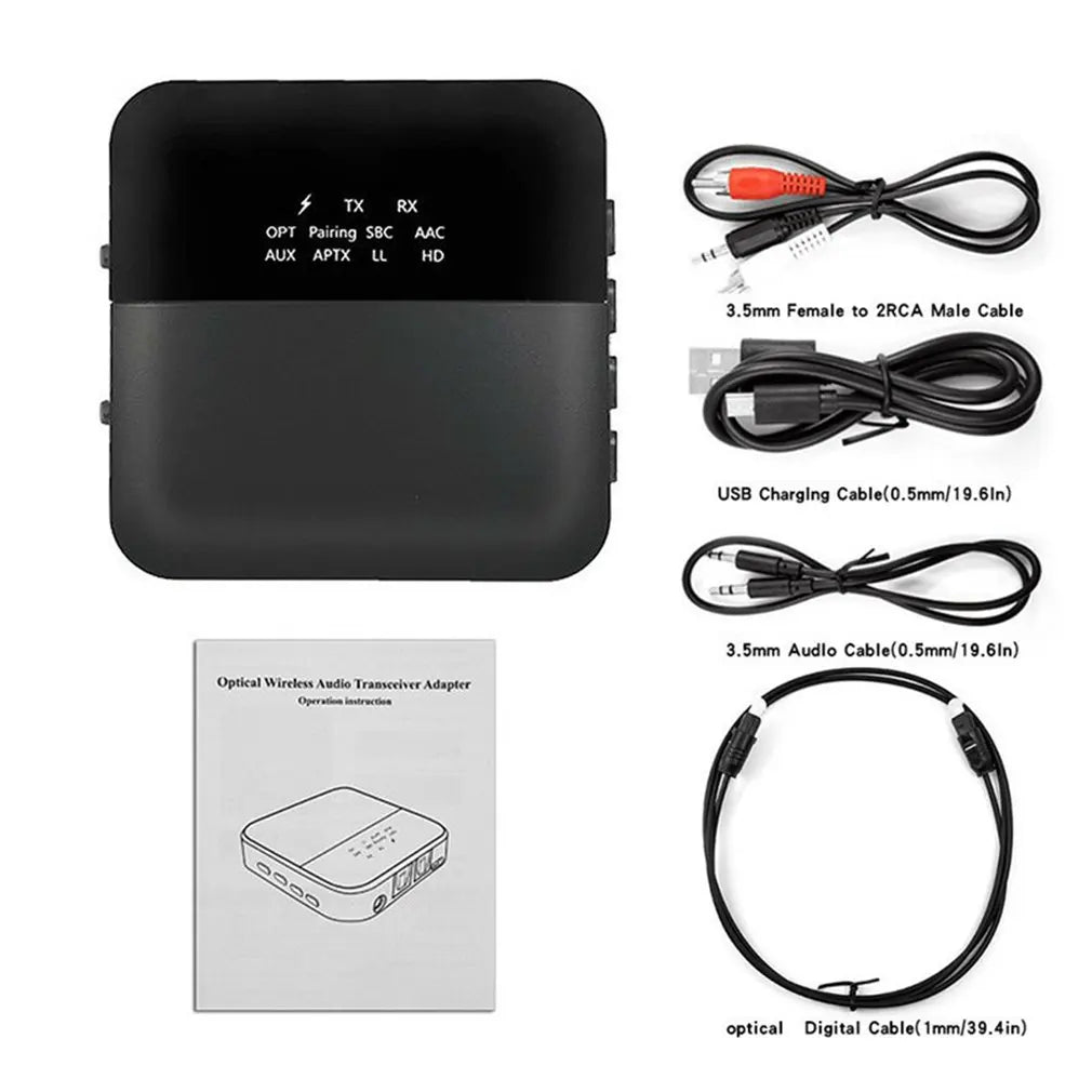 Bluetooth-compatible 5.0 Audio Adapter Bluetooth Transmitter Receiver for TV Laptop Stereo System Wireless Adapter Dropshipping