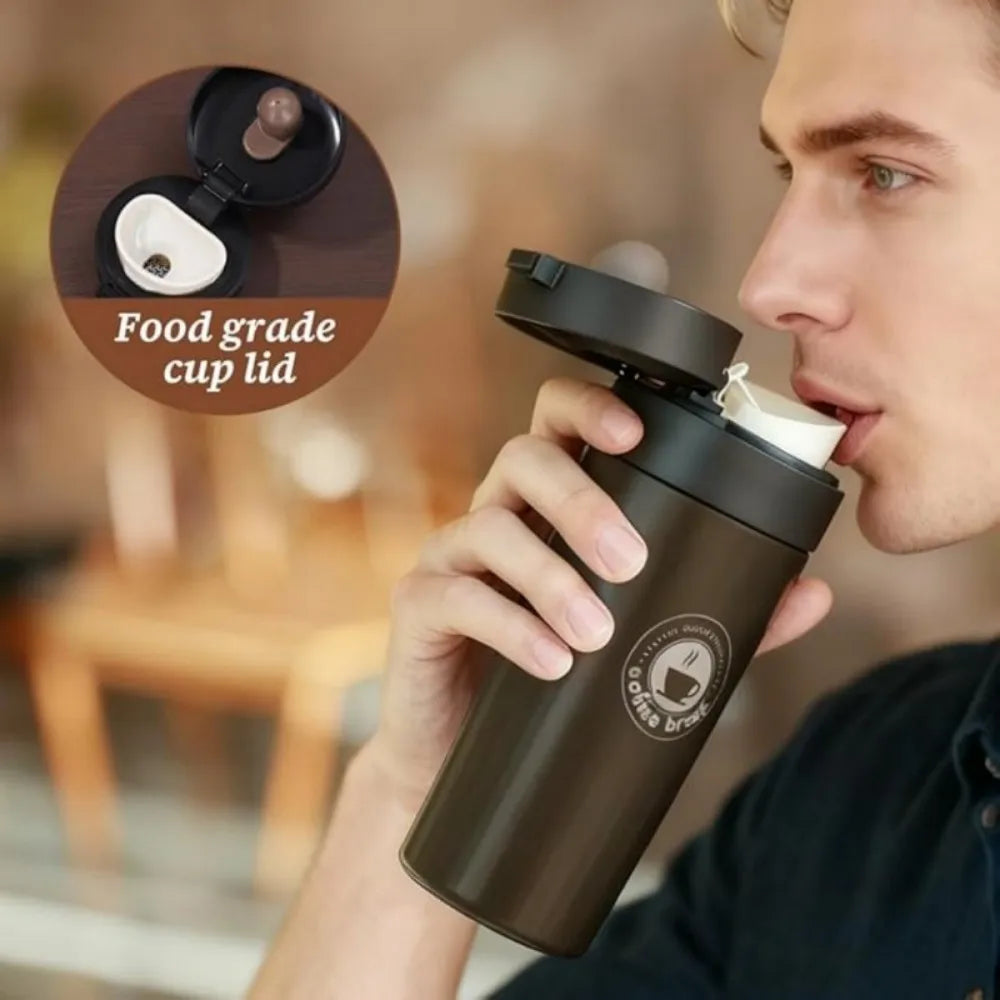 350/500ML Car Thermal Cup 304 Stainless Steel Vacuum Insulated Coffee Thermos Travel Water Bottle