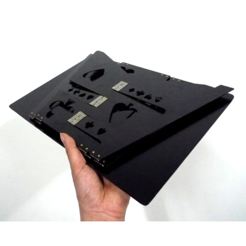 Folding Table - Aluminium Magic Tricks Metal Folding Table Black Magician's Table Stage Street Show Magia Accessories Easy Carry