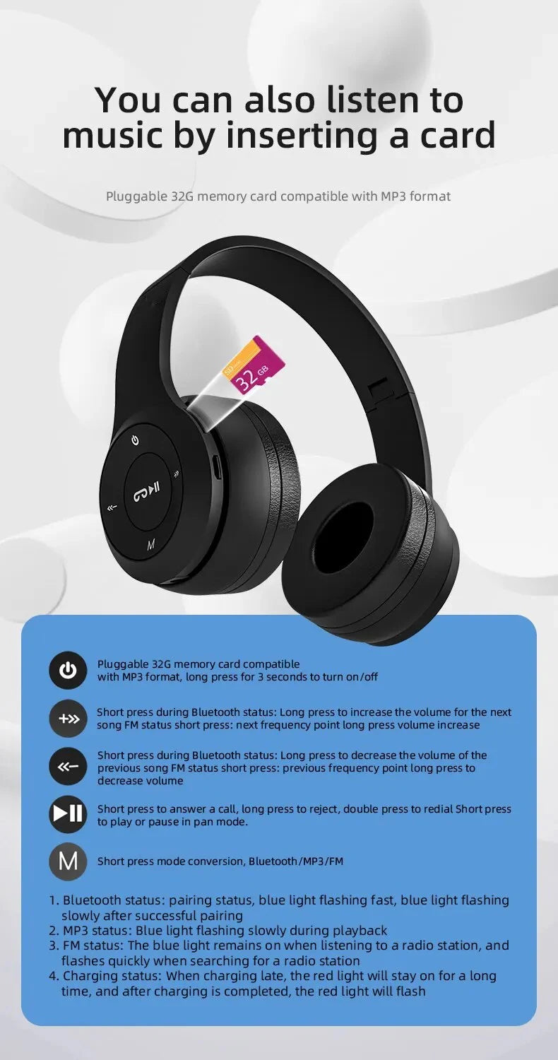 Bluetooth hands-free wireless headset P47 Bluetooth headset, suitable for all major brands of mobile phones