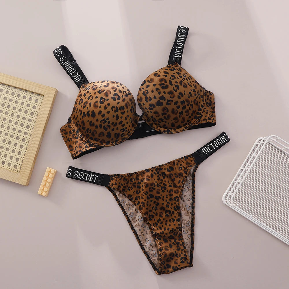 V Bra Panty Set Women Lace Push Up Bralette Seamless Comfortable Breathable Lingerie Home Wear Set Lingerie Set Underwear Set