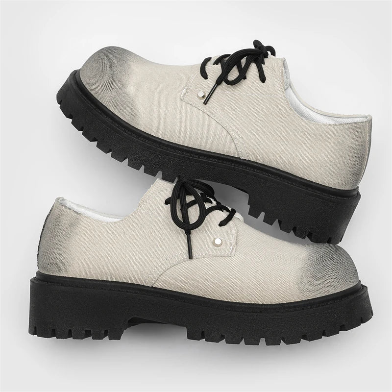 Men's shoes four seasons versatile casual non-slip wear-resistant comfort outdoor shoes youth fashion thick sole workwear shoes