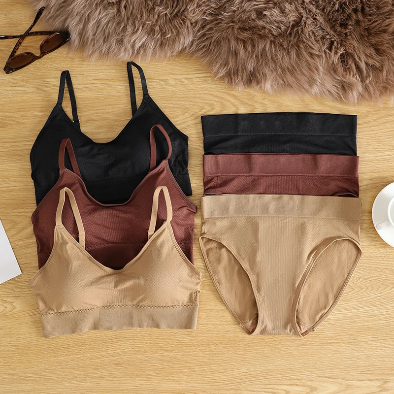New Design Seamless Bra and Panties Underwear Set Conjuntos Interior Para Mujeres Seamless Bra And Panties Sets For Women
