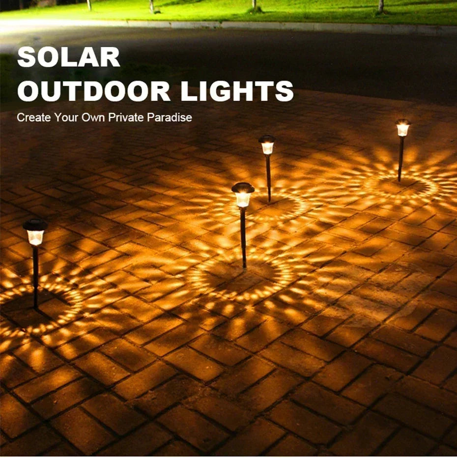 Solar Outdoor Lights New Garden Lamps Powered Waterproof Landscape Path for Yard Backyard Lawn Patio Decorative LED Lighting