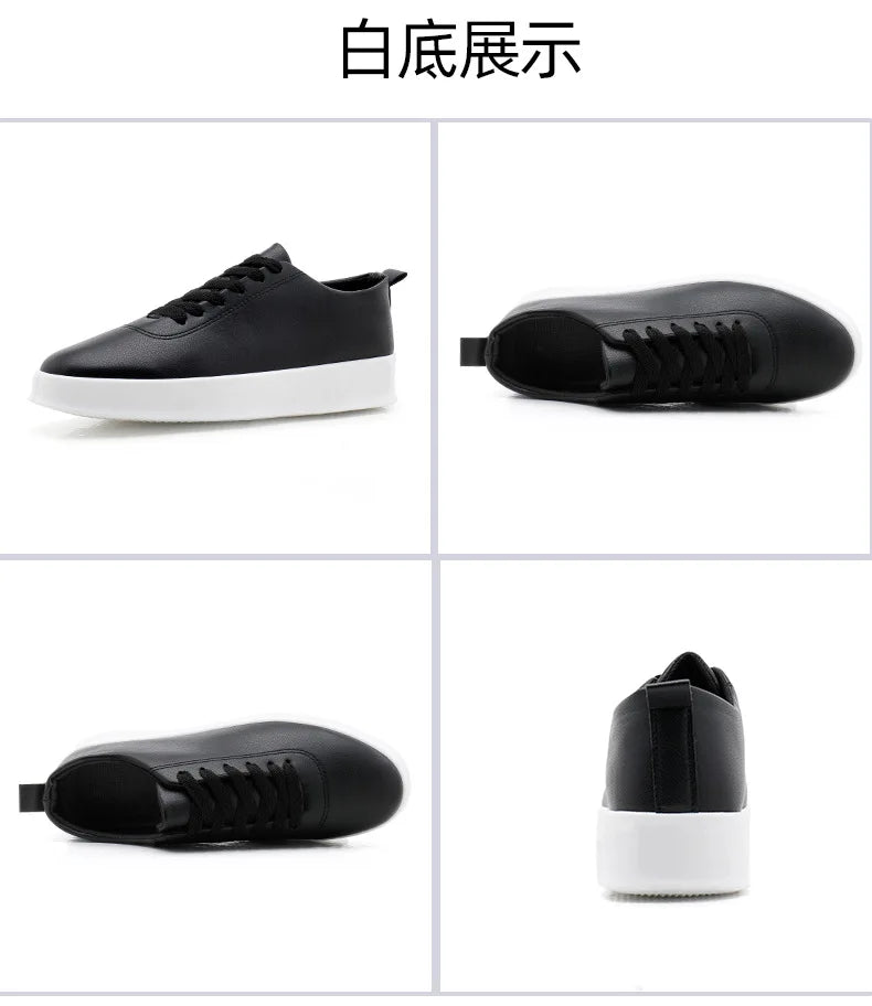 Men's Shoes Spring/Autumn Casual Sports Shoe Lace Up Man Shoe White Sneakers Shoes for Men