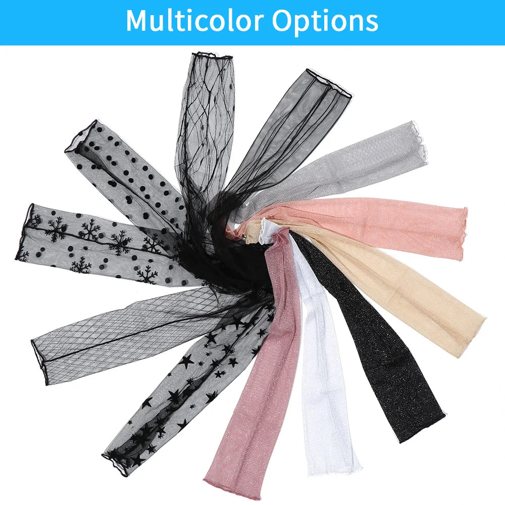 Summer Arm Warmers Thin UV Driving Gloves Sun Protection Sleeves Mesh Lace Gloves Sunscreen Long-Sleeved