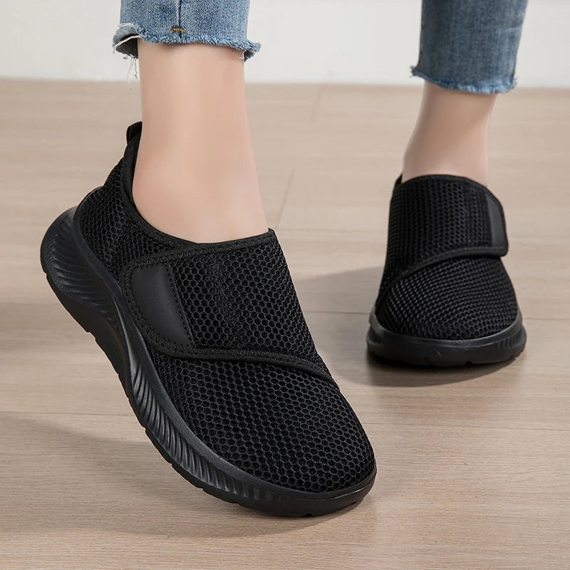 Wide Toe Box Walking Shoes Elderly Men Women Comfort Diabetic Shoes Swollen Foot Orthopedic Sneakers Thumb Eversion Pain Relif