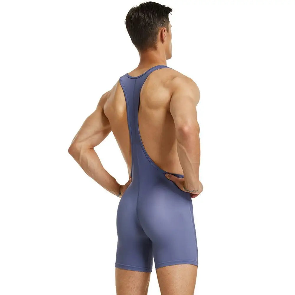 SEOBEAN Mens Undershirts Bodysuit Wrestling Singlet Fitness Workout One-piece Vest Bodywear Underwear Bodybuilding Jumpsuit