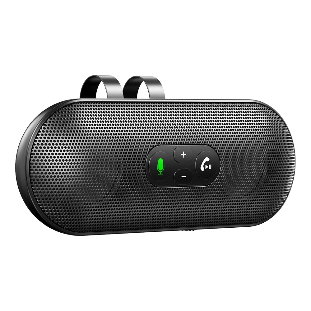 Bluetooth 5.4 Car Kit Handsfree 6W Speakerphone Sun Visor Speaker Mp3 Player Wireless Music Receiver With Voice Assistant