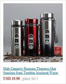 Portable Double Layer Thermal Mug Food Thermos For Tea With Heating Display Cup Stainless Steel Water Bottle Cups Of Hot