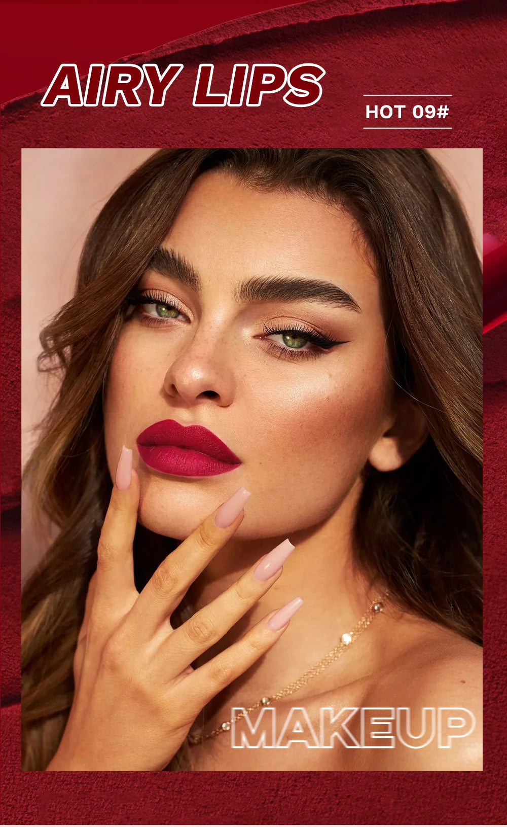 QIBESTNatural Velvet Matte Lipstick Long-lasting 10 Color Lip Stain Lightweight Moisturizing Lip Balm Women Makeup New Lip Tint