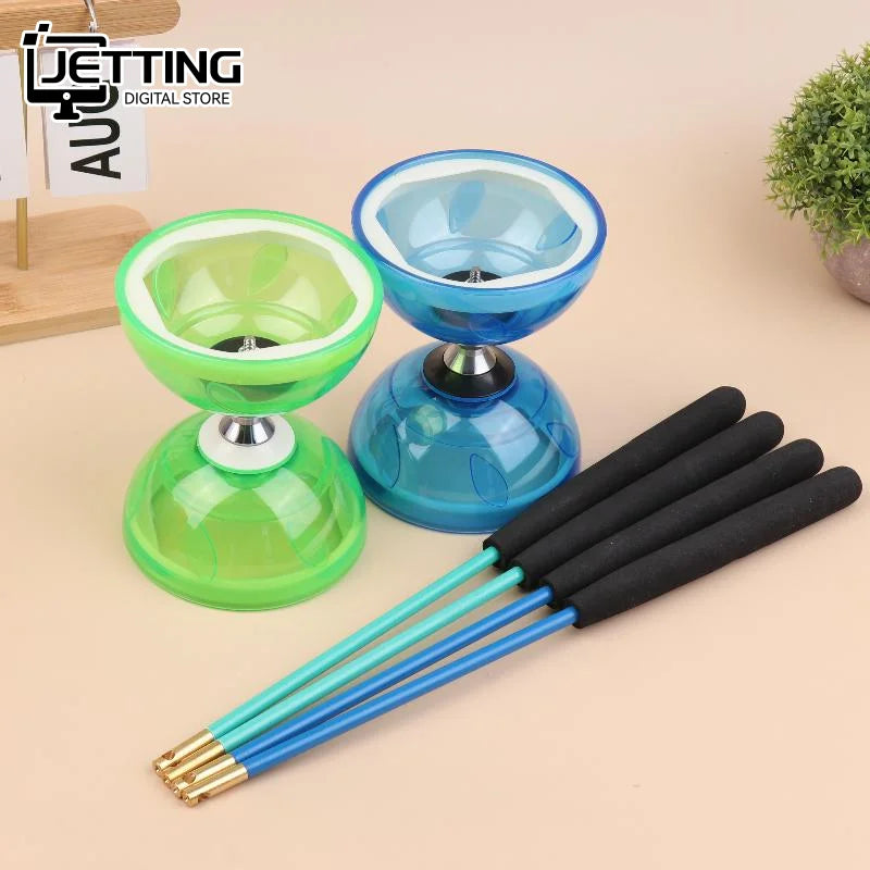 1set Portable Diabolo Chinese Yoyo Diabolo Set Professional Fitness Gear For Adults Kids Elderly Outdoor Indoor Agility Exercise