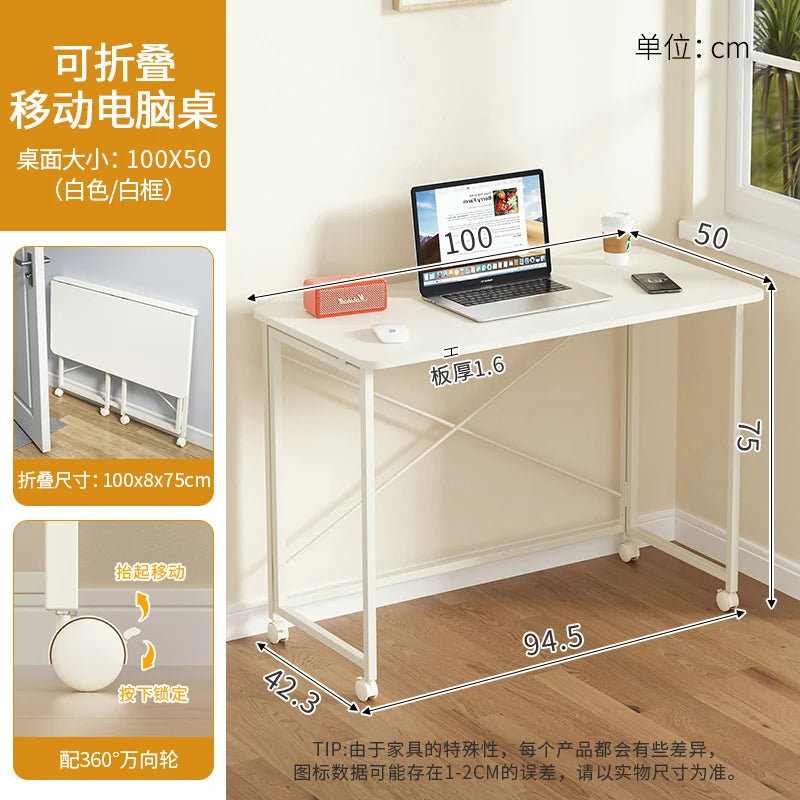 Foldable Laptop Desk for Home And Bedside Use Space-Saving Multifunctional Junior High Student Study Table