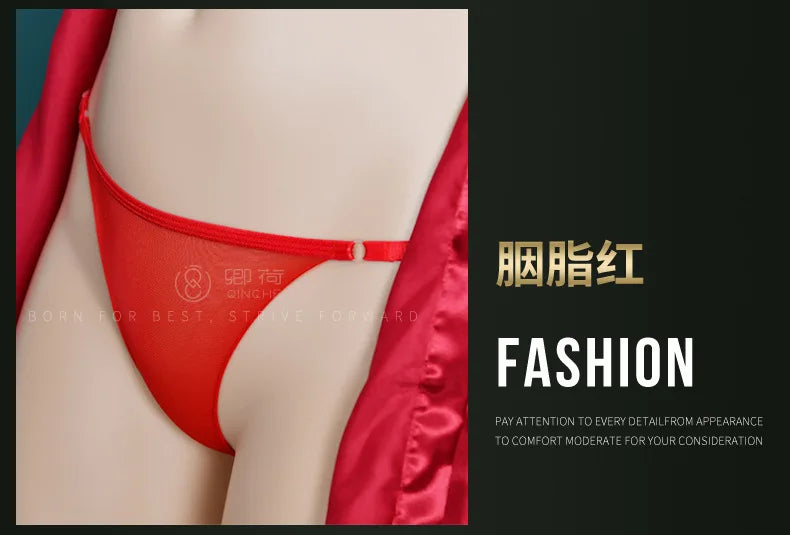 Sexy Women Bra Set Ultra-Thin Invisible Transparent Women's Lingerie Bra Panties Set Adjustable