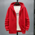 Big size Fleece hooded cardigan men's autumn winter trendy fashion jacket plus size hoodie  12XL 10XL large size  men clothing