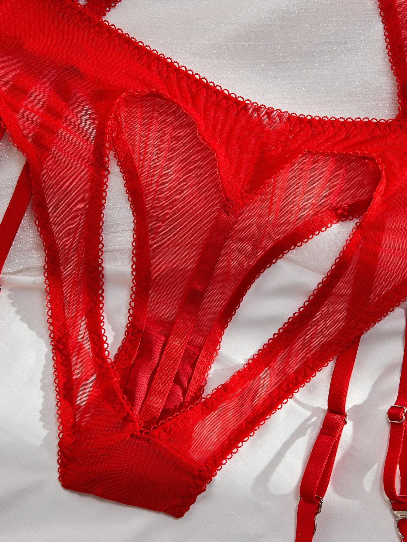 Bra Set Breast revealing deep V-shaped binding strap tassel hollow out sexy lingerie sexy set diamond girl bra and panties sets