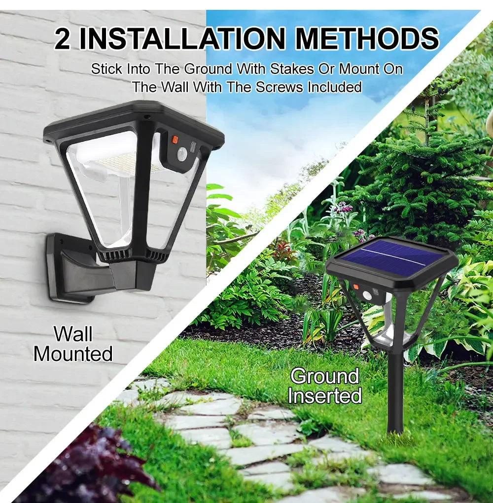 Solar Outdoor Lights Motion Sensor Wall Lamp LED Lighting Externo Waterproof Bulb Retro Garden Christmas Decoration Street Light